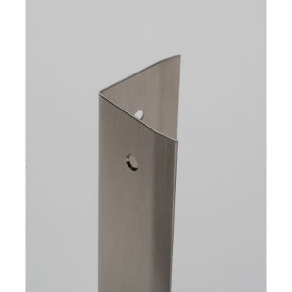 Western Fabricating 90° SS Corner Guard, 16 Ga, Counter Sunk Holes, Sq Corners, 60